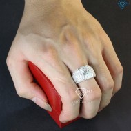 Nhẫn bạc nam mặt đá trắng sang trọng NNA0361 - Trang Sức TNJ