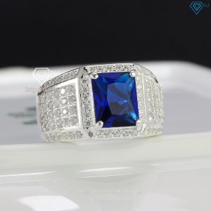 Nhẫn bạc nam mặt đá xanh dương sang trọng NNA0361 - Trang Sức TNJ