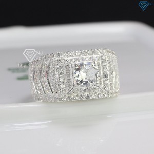 Nhẫn nam bạc đẹp đính đá trắng sang trọng NNA0365 - Trang sức TNJ