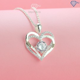 Dây chuyền bạc nữ khắc tên hình trái tim DCN0620 - Trang sức TNJ