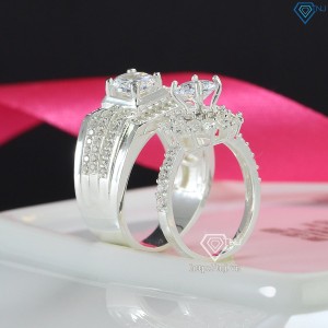 Nhẫn đôi bạc nhẫn cặp bạc đẹp thiết kế ND0484