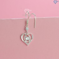 Khuyên tai nữ đẹp hình trái tim bằng bạc BTN0178 - Trang Sức Tnj