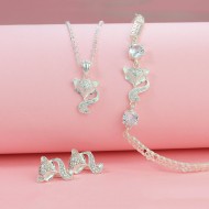 Quà noel cho người yêu bộ trang sức bạc hồ ly BTS0029
