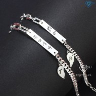 Quà giáng sinh cho người yêu vòng tay cặp đôi tình yêu bạc khắc tên theo yêu cầu LTD0033