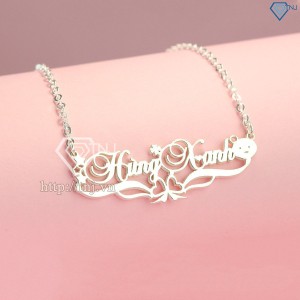 Quà giáng sinh cho người yêu mặt dây chuyền khắc tên theo yêu cầu DCC0009 -Trang sức TNJ
