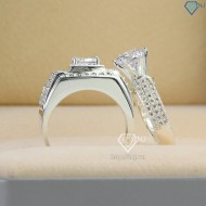 Quà noel cho người yêu nhẫn đôi bạc đẹp sang trọng ND0308- Trang sức TNJ