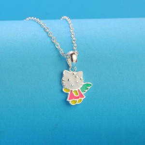 Dây chuyền bạc cho bé hình Hello Kitty dễ thương DTN0029