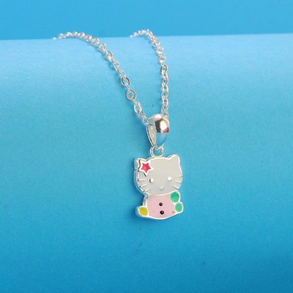 Dây chuyền bạc cho bé hình Hello Kitty dễ thương DTN0030