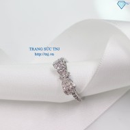 Nhẫn bạc nữ hình chiếc nơ đính đá đẹp NN0179 - Trang Sức TNJ