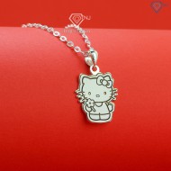 Quà Noel cho bé dây chuyền cho bé gái hình Hello Kitty khắc tên theo yêu cầu DTN0034 - Trang Sức TNJ