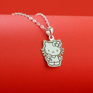 Quà Noel cho bé dây chuyền cho bé gái hình Hello Kitty khắc tên theo yêu cầu DTN0034