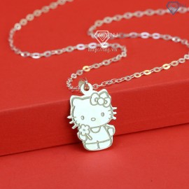 Quà tặng Noel cho bé dây chuyền trẻ em hình Hello Kitty khắc tên theo yêu cầu DTN0034 - Trang Sức TNJ
