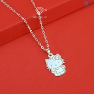 Quà tặng Noel cho bé dây chuyền trẻ em hình Hello Kitty khắc tên theo yêu cầu DTN0034 - Trang Sức TNJ