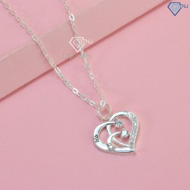 Dây chuyền bạc nữ khắc tên hình trái tim DCN0631 - Trang sức TNJ