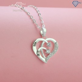 Dây chuyền bạc nữ khắc tên hình trái tim DCN0631 - Trang sức TNJ