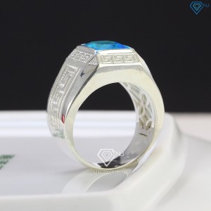 Nhẫn bạc nam mặt đá phong thủy xanh dương NNA0381 - Trang sức TNJ