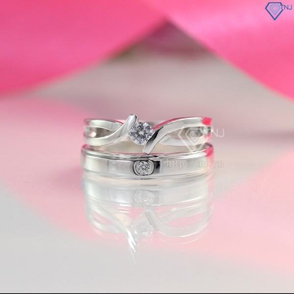 Nhẫn đôi bạc nhẫn cặp bạc đẹp ND0382 - Trang Sức TNJ