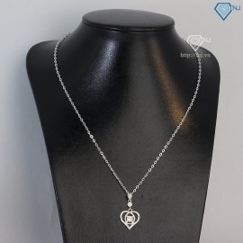 Dây chuyền trái tim đính đá bằng bạc DCN0633 - Trang sức TNJ