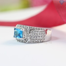 Nhẫn bạc nam đẹp mặt đá xanh dương sang trọng NNA0096