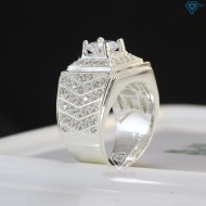 Nhẫn bạc nam mặt đá trắng tại Hà Nội NNA0389 - Trang sức TNJ
