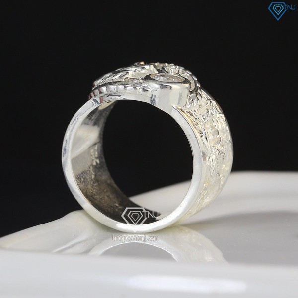 Nhẫn bạc hình rồng cho nam đính đá NNA0395 - Trang sức TNJ