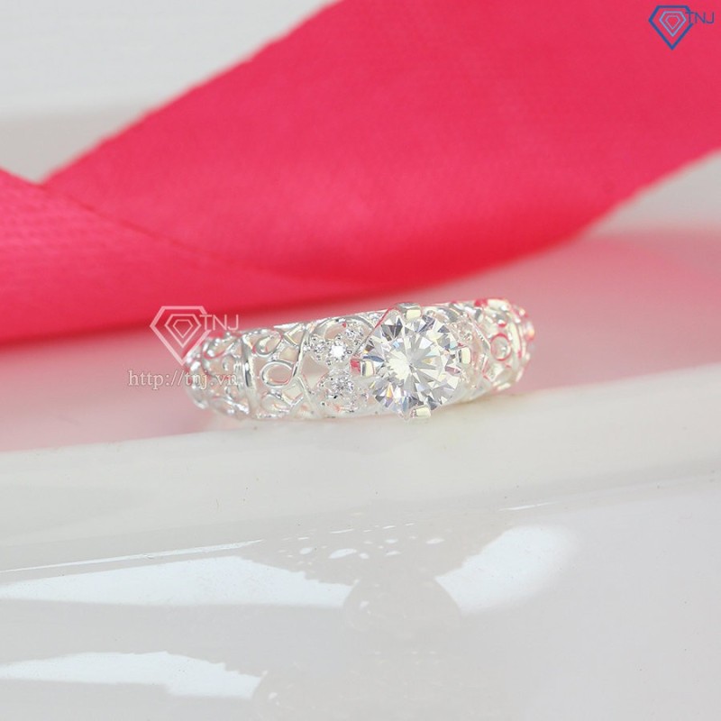 Nhẫn bạc nữ hình bông hồng tuyết đẹp NN0370 - Trang Sức TNJ