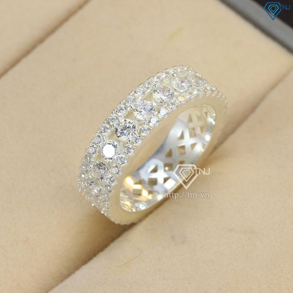 Nhẫn bạc nam ngón trỏ đính đá NNA0397- Trang Sức TNJ