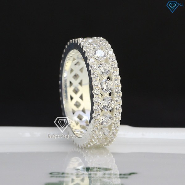 Nhẫn bạc nam ngón trỏ đính đá NNA0397- Trang Sức TNJ