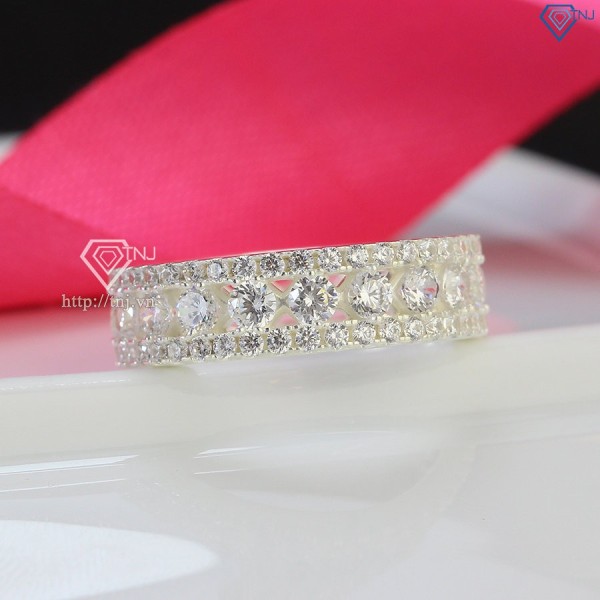 Nhẫn bạc nam ngón trỏ đính đá NNA0397- Trang Sức TNJ