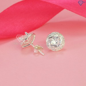 Quà tặng mẹ bông tai bạc nữ cao cấp đính đá đẹp BTN0183 - Trang Sức TNJ