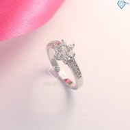 Nhẫn bạc nữ hình bông hoa đính đá đẹp NN0230- Trang Sức TNJ