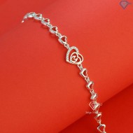 Lắc tay bạc nữ hình trái tim đẹp LTN0317 - Trang sức TNJ