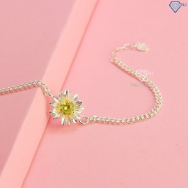 Lắc tay bạc nữ hình bông hoa hướng dương đẹp LTN0319 - Trang Sức TNJ