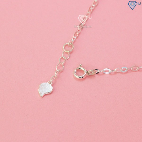 Quà valentine cho bạn gái lắc tay bạc nữ hình cỏ 4 xoay LTN0318 - Trang sức TNJ