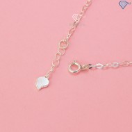 Quà valentine cho bạn gái lắc tay bạc nữ hình cỏ 4 xoay LTN0318 - Trang sức TNJ