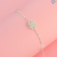 Quà valentine cho bạn gái lắc tay bạc nữ hình cỏ 4 xoay LTN0318 - Trang sức TNJ