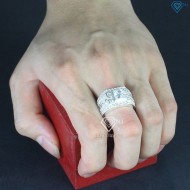 Quà valentine cho nam nhẫn nam bạc đẹp đính đá trắng sang trọng NNA0298 - Trang sức TNJ