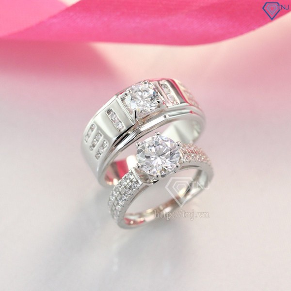 Nhẫn đôi bạc nhẫn cặp bạc đẹp ND0384 - Trang Sức TNJ