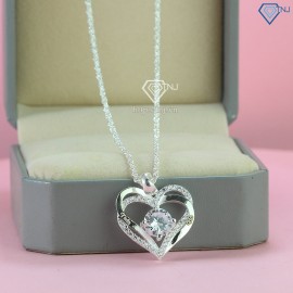 Quà 8 3 cho mẹ dây chuyền bạc nữ khắc tên hình trái tim DCN0620 - Trang sức TNJ