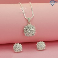 Quà 8 3 cho vợ bộ trang sức bạc đính đá sang trọng BTS0038- Trang Sức TNJ
