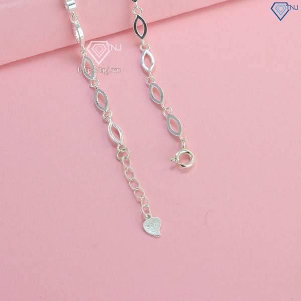 Quà 8 3 cho người yêu lắc tay hình trái tim cho nữ bằng bạc LTN0302 - Trang Sức TNJ