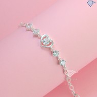 Quà 8 3 cho người yêu lắc tay hình trái tim cho nữ bằng bạc LTN0302 - Trang Sức TNJ