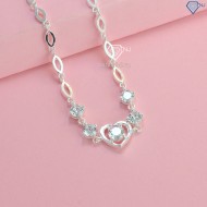 Quà 8 3 cho người yêu lắc tay hình trái tim cho nữ bằng bạc LTN0302 - Trang Sức TNJ