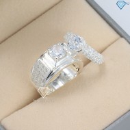 Quà 8 3 cho người yêu nhẫn đôi bạc đẹp sang trọng ND0467 - Trang sức TNJ