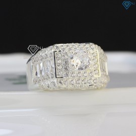 Nhẫn nam bạc đẹp đính đá tinh tế NNA0411 - Trang Sức TNJ