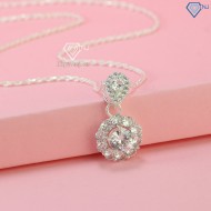 Quà sinh nhật cho nữ dây chuyền bạc ý cao cấp mặt tròn sang trọng DCN0511 - Trang sức TNJ