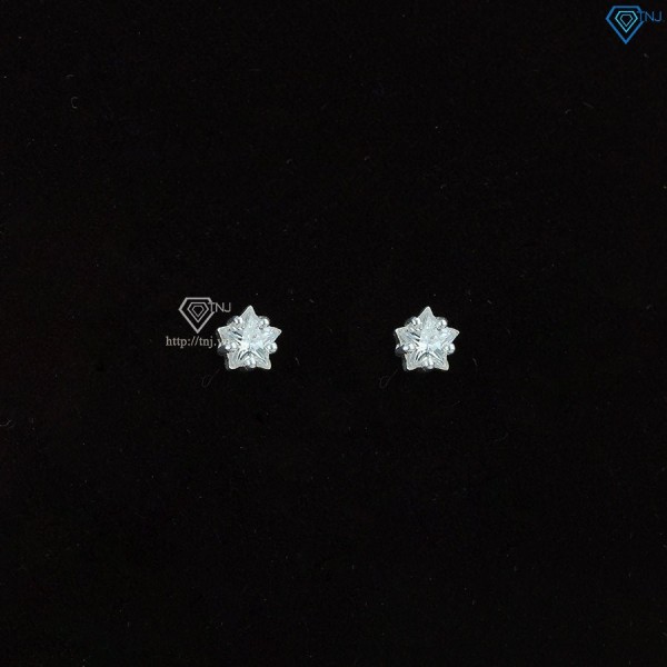 Bông tai bạc nữ hình ngôi sao đính đá BTN0199 - Trang Sức TNJ