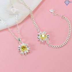 Bộ trang sức bạc hoa hướng dương đẹp BTS0059