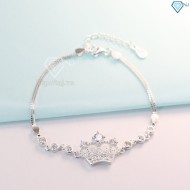 Lắc tay bạc nữ hình Vương Miện đính đá đẹp LTN0125