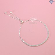 Lắc tay bạc cho nữ đính đá dây rút LTN0326 - Trang Sức TNJ